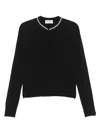 Ermanno Firenze Crystal-embellished Cardigan In Black
