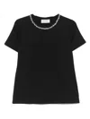 Ermanno Firenze Crystal-embellished T-shirt In Black