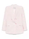 Ermanno Firenze Striped Blazer In Light Pink