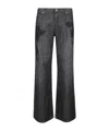 Ermanno Firenze Denim Trousers With Belt Loops In Black