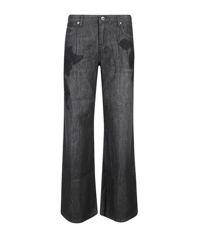 ERMANNO FIRENZE DENIM TROUSERS WITH BELT LOOPS