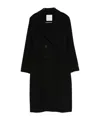 Ermanno Firenze Double-breasted Coat In Black