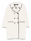 Ermanno Firenze Double-breasted Coat In Neutral