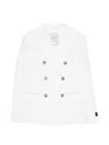 Ermanno Firenze Double-breasted Blazer In White