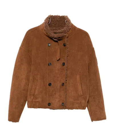 Ermanno Firenze Double-breasted Casual Jacket In Transparent