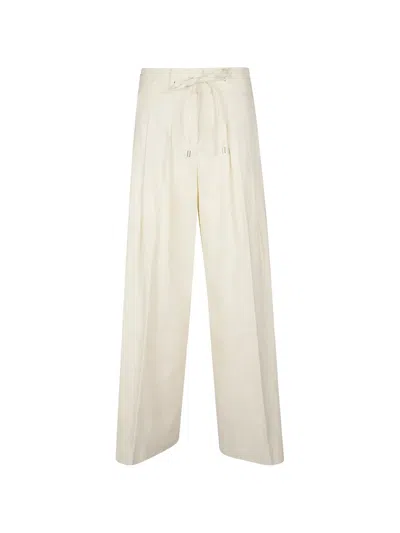 Ermanno Firenze Drawstring Pleated Trousers In Neutral