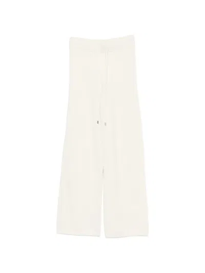 Ermanno Firenze Loungewear Knit Pants Soft Touch In Transparent