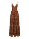 Ermanno Firenze Dress With Embroidery In Brown