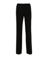 Ermanno Firenze Black Logo-waistband Cady Trousers In Black