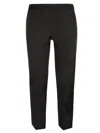 Ermanno Firenze Elastic Waist Slim Trousers In Black