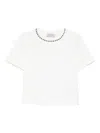 Ermanno Firenze Embellished Crewneck T-shirt In White