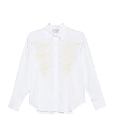 Ermanno Firenze Embroidered Classic Shirt In White