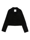 Ermanno Firenze Embroidered Cropped Jacket In Black