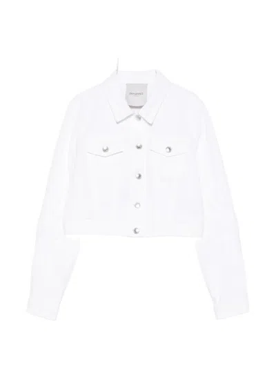 Ermanno Firenze Embroidered Denim Jacket In White