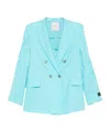 Ermanno Firenze Embroidered Double-breasted Blazer In Multi