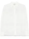 Ermanno Firenze Sheer Floral Lace Shirt With Scallop Edge In White