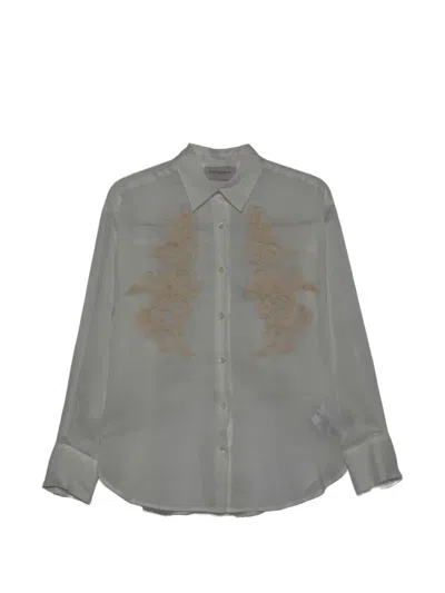 Ermanno Firenze Embroidery Shirt In Gray