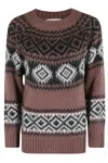 Ermanno Firenze Geometric-pattern Sweater In Multi