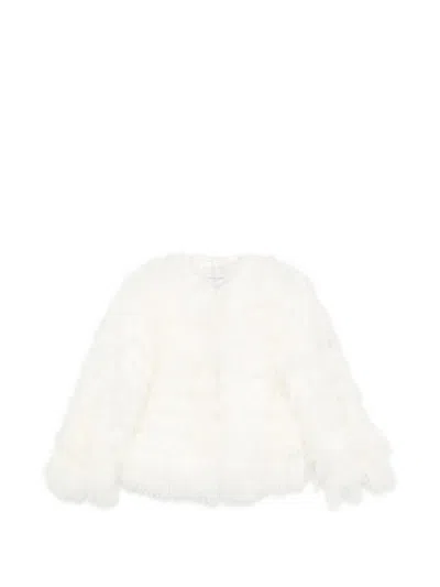 Ermanno Firenze Faux Fur Coat In White