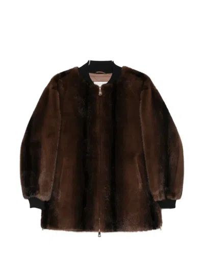 Ermanno Firenze Faux-fur Zip-up Jacket In Multi
