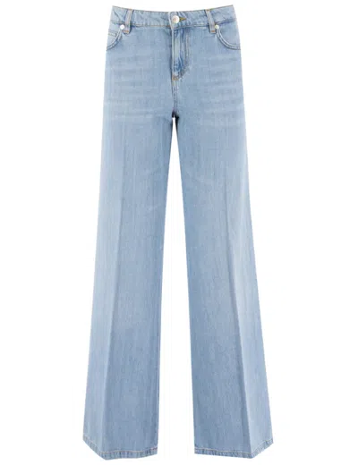Ermanno Firenze Five-zip Jeans With Straight Leg Design In Blue