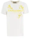 Ermanno Firenze Floral-embellished Regular Fit T-shirt