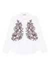 Ermanno Firenze Floral-embroidered Shirt In White