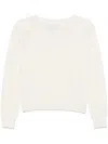 Ermanno Firenze Floral-embroidered Sweater In Neutrals