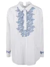 Ermanno Firenze Embroidery Shirt M/l In White