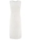 Ermanno Firenze Lace-detailing Midi Dress In White