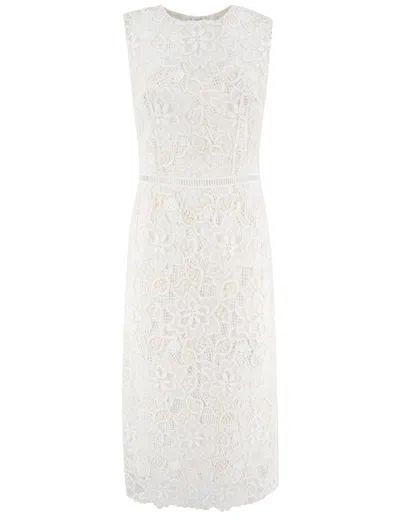 ERMANNO FIRENZE ERMANNO FIRENZE FLORAL MACRAMÉ LACE DRESS