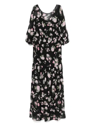 Ermanno Firenze Floral-print Dress In Black