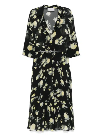 Ermanno Firenze Floral-print Dress In Black