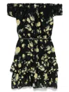 Ermanno Firenze Floral-print Dress In Black