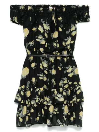 Ermanno Firenze Floral-print Dress In Black
