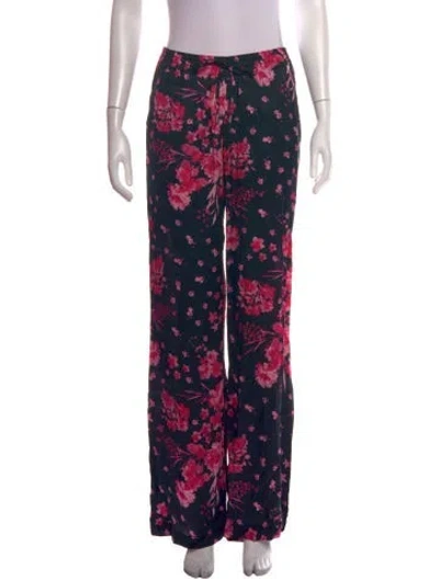 Pre-owned Ermanno Firenze Floral Print Wide Leg Pants In Multicolor