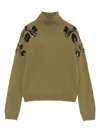 Ermanno Firenze Floral-sequin Embellished Sweater In Green