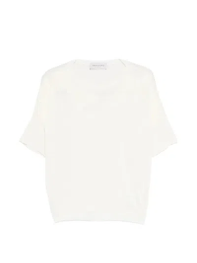 Ermanno Firenze Floral-lace T-shirt In White