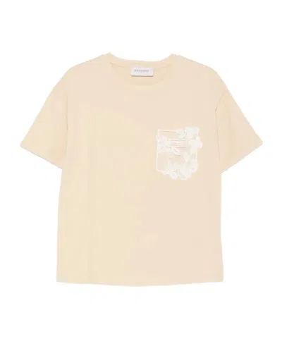 Ermanno Firenze Floral-pocket T-shirt In Neutral