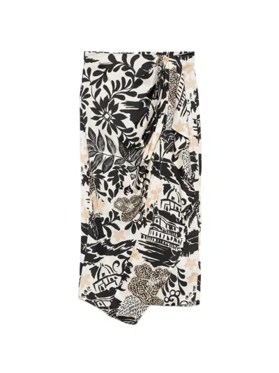 Ermanno Firenze Floral-print Skirt In Multi