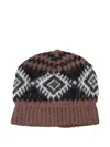 Ermanno Firenze Geometric-pattern Beanie Hat In Multi