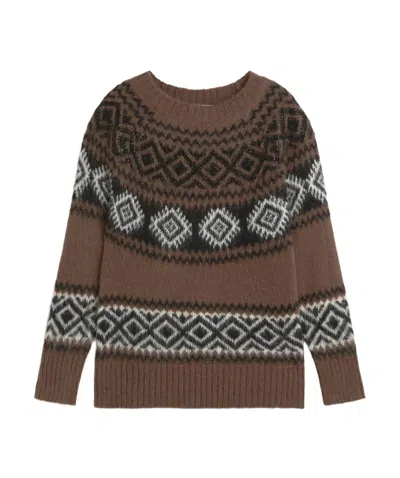 Ermanno Firenze Geometric-pattern Sweater In Blue