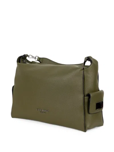 Ermanno Firenze Grained Leather Tote Bag In Green