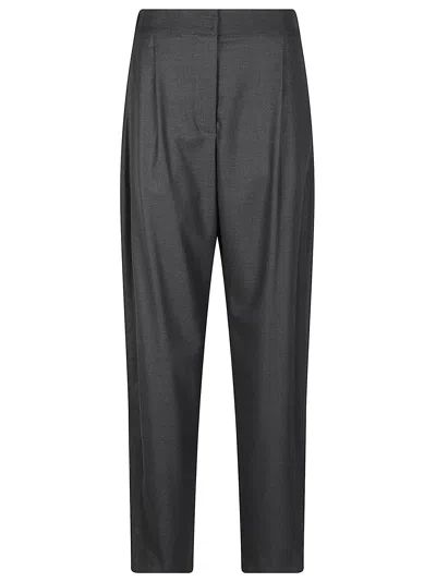 Ermanno Firenze Grey Relaxed-fit Tapered-leg Loose Pants In Gray