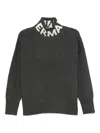 Ermanno Firenze High-neck Logo-detail Sweater In Gray