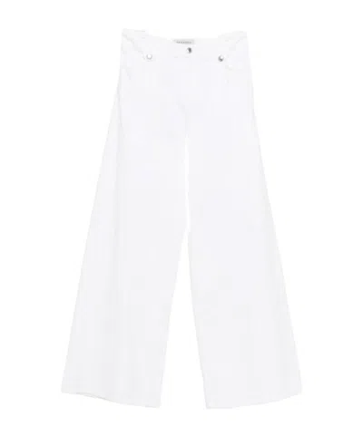Ermanno Firenze High Waist Embroidered Pants In Blue