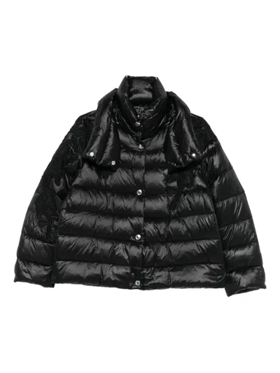 Ermanno Firenze Hooded Puffer Jacket In Black