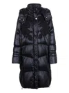Ermanno Firenze Hooded Quilted Coat In Black