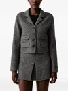 Ermanno Firenze Houndstooth-pattern Cropped Jacket In Black