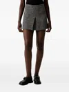 Ermanno Firenze Houndstooth-pattern Pleated Mini Skirt In Gray